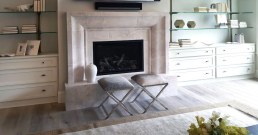 Natural stone mantel