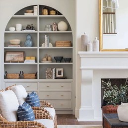 Customizable Precast Concrete Mantel