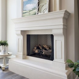 Elegant Precast Concrete Mantel and Surround